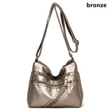 High Capacity Handbag Women 2021 Soft Pu Leather Shoulder Bags