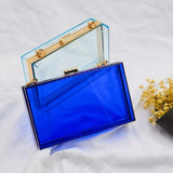 Acrylic Transparent Women Clutch Bag Chain Evening Bag
