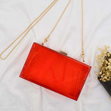 Acrylic Transparent Women Clutch Bag Chain Evening Bag