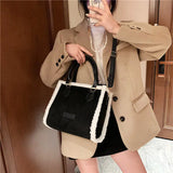 Autumn Winter Plush Shoulder Bag Large Capacity Handbag