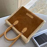 Autumn Winter Plush Shoulder Bag Large Capacity Handbag