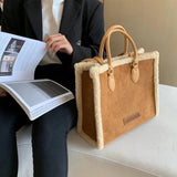Autumn Winter Plush Shoulder Bag Large Capacity Handbag