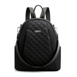 Nylon Backpack for Teen Girls Multi-pocket School Bag Plaid