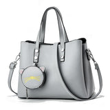 Bag Lady Large Capacity Handbag Cat Pendant Shoulder Messenger Bag