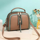 Women's Contrast Single Shoulder Small Square Bag Lady Style