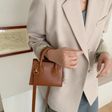 Women's Mini Square Shoulder Bag Casual Handheld Messenger Bag