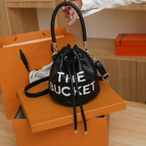 Soft Leather Crossbody Bag Women Messenger Bucket Handbag Purse