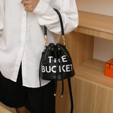 Soft Leather Crossbody Bag Women Messenger Bucket Handbag Purse