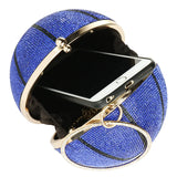 Women's Basketball Diamond Ball Party Purse Handbag Tote Shoulder Chain Bag