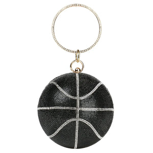 Women's Basketball Diamond Ball Party Purse Handbag Tote Shoulder Chain Bag