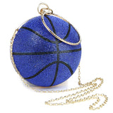 Women's Basketball Diamond Ball Party Purse Handbag Tote Shoulder Chain Bag