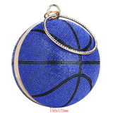 Women's Basketball Diamond Ball Party Purse Handbag Tote Shoulder Chain Bag