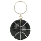 Women's Basketball Diamond Ball Party Purse Handbag Tote Shoulder Chain Bag