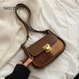 Leather Crossbody Bag with Long Belt for Women
