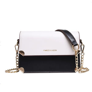 Panelled Hasp Small Square Bag Female Casual Shoulder Messenger Bags