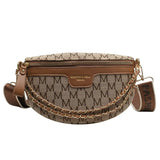 Women's Chain Belt Bag Lady Chest Sling Crossbody Bag