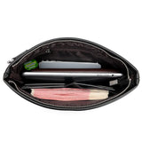 Leather Clutch Bag Men's Wallet with Coins Pocket