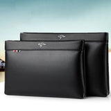 Leather Clutch Bag Men's Wallet with Coins Pocket