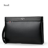 Leather Clutch Bag Men's Wallet with Coins Pocket