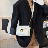 Chain Shoulder Bag Small PU Leather Crossbody Female Flap Handbag