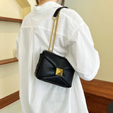 Chain Shoulder Bag Small PU Leather Crossbody Female Flap Handbag