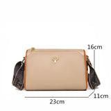 Cow Leather Women Handbags Shoulder Crossbody Bags For Women Leather 3 Layer Tot