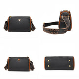 Cow Leather Women Handbags Shoulder Crossbody Bags For Women Leather 3 Layer Tot
