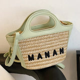Bohemia Beach Weaving Bucket Bag Crossbody Bag