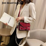 Women's Winter Frosted Shoulder Bag Square Messenger Bag