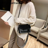 Women's Winter Frosted Shoulder Bag Square Messenger Bag