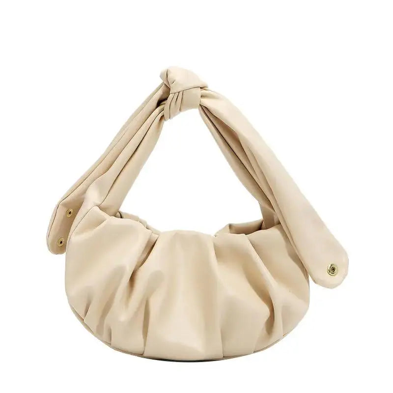 Pleated Handlebags PU Cloud Bag Armpit Bag Shopping Shoulder strap