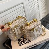 Tweed Women's Handbag Woolen Knitting Retro Box Shoulder Bag