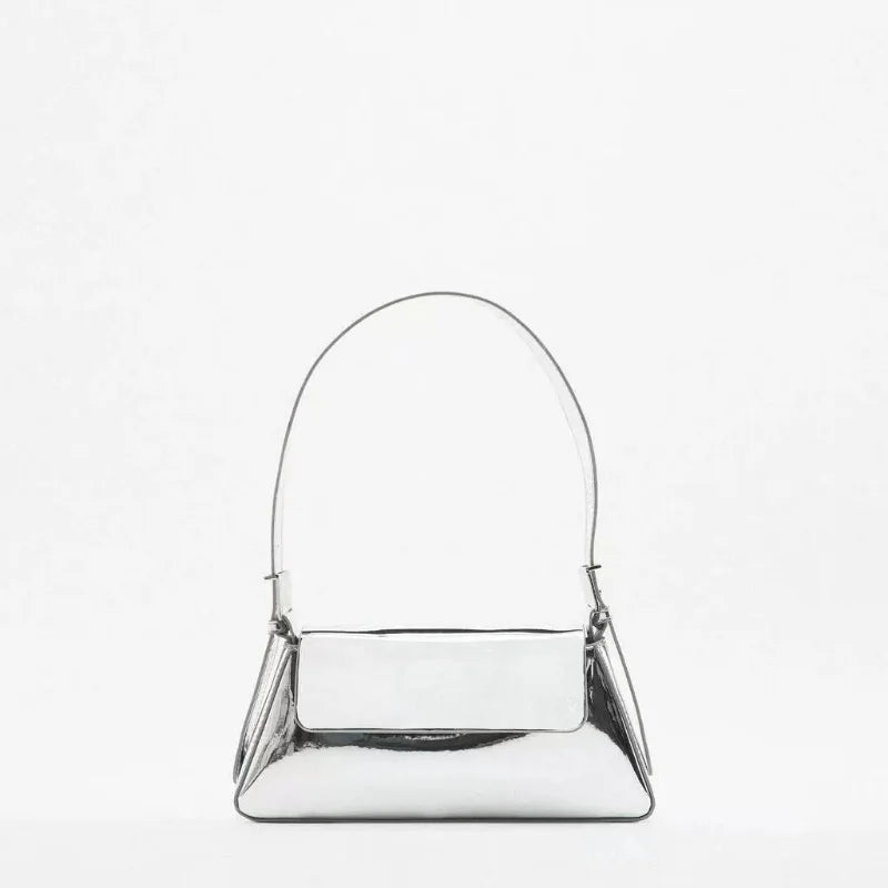 Women's Bright Leather Shoulder Bag Vintage Style