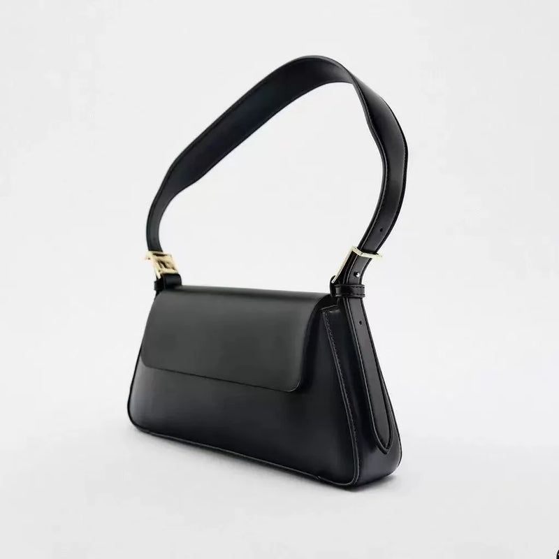 Women's Bright Leather Shoulder Bag Vintage Style