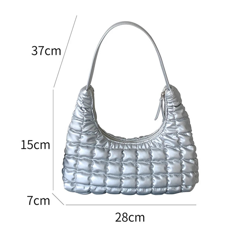 Autumn Winter Women's Plaid Pillow Retro Shoulder Bag