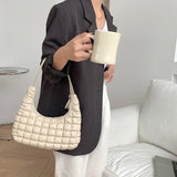 Autumn Winter Women's Plaid Pillow Retro Shoulder Bag