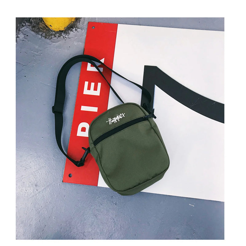 Canvas Crossbody Bag Solid Colors Japanese Street Style