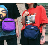 Canvas Crossbody Bag Solid Colors Japanese Street Style