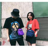Canvas Crossbody Bag Solid Colors Japanese Street Style