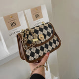 Women's Chain Messenger Bags PU Leather Shoulder Bags High Handbags