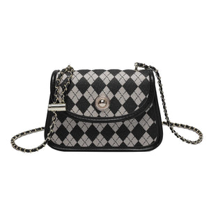 Women's Chain Messenger Bags PU Leather Shoulder Bags High Handbags
