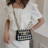 Women's Chain Messenger Bags PU Leather Shoulder Bags High Handbags
