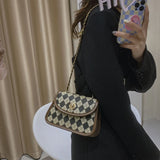 Women's Chain Messenger Bags PU Leather Shoulder Bags High Handbags
