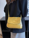 Soft Pu Leather Crossbody Bag Solid Shoulder Commuter