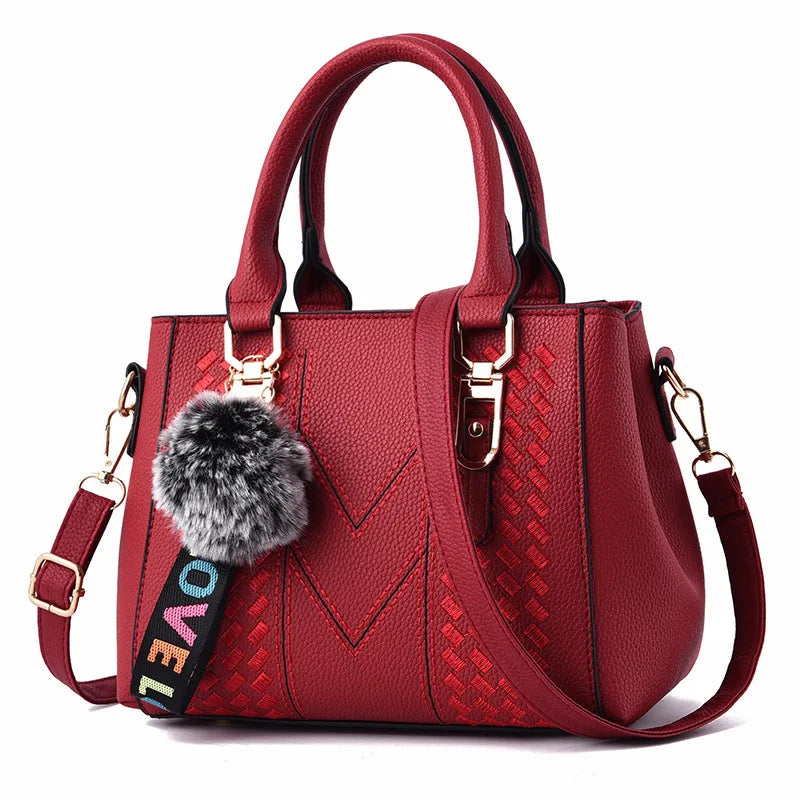 Women's Retro One Shoulder Crossbody Bag Large Capacity Handbag PU