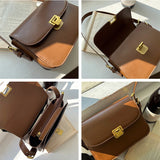 Retro Solid Underarm Flap Handbag Tote Crossbody Shoulder Bag