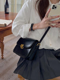 Retro Solid Underarm Flap Handbag Tote Crossbody Shoulder Bag