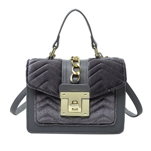 Velvet Handbag Purse Women Crossbody Bags Winter Ladies Messenger Bags Tote
