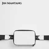 Small Box Shoulder Crossbody Bag with Wide Strap