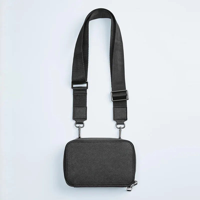 Small Box Shoulder Crossbody Bag with Wide Strap